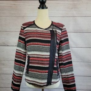 Jessica Simpson Elora Stripe Moto Jacket